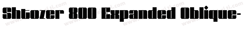 Shtozer 800 Expanded Oblique字体转换